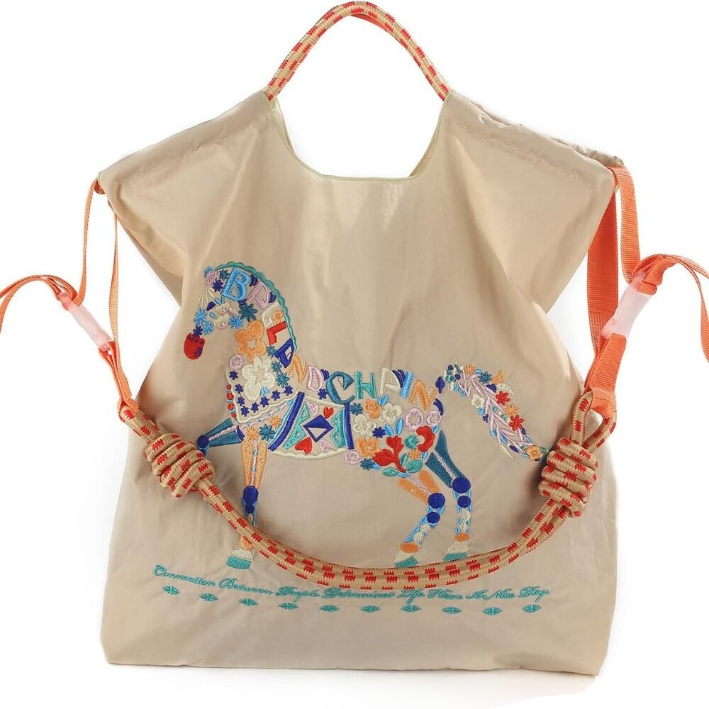 Elegant Large Nylon Tote Bag for Women - Perfect for Beach & Shopping (24"x18")